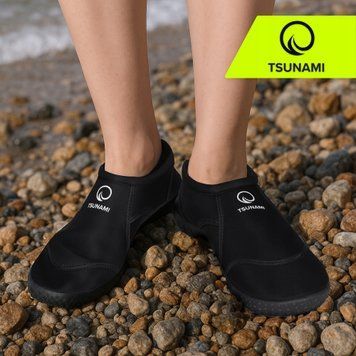 Взуття для пляжу (аквашузи) TSUNAMI Slip-On для плавання та водних видів спорту Size 31 Black (P-5905973406208) 50005540 фото