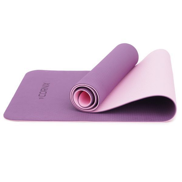 Килимок спортивний Cornix TPE 183 x 61 x 0.6 см для йоги та фітнесу XR-0007 Plum/Rose 50003798 фото