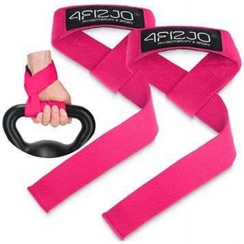 Лямки для станової тяги 4FIZJO Deadlift Straps Pink (P-5905973402293) 50005600 фото