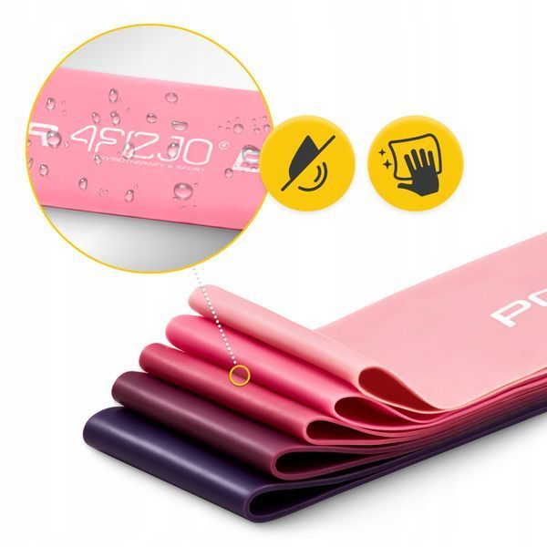 Фитнес-ленты 4FIZJO Mini Power Band набор 5шт 1-20кг розовый (P-5907739311443) 50002369 фото