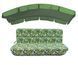 Комплект подушек к качелям eGarden ONA VERDE 180x110x6 c зелёным тентом 120х210 5250 фото