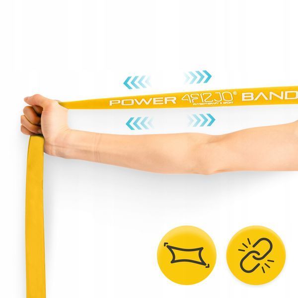Расширитель петля 4FIZJO Power Band 8 мм 2-5 кг резина для фитнеса и спорта Желтый (P-5907222931783) 50001846 фото
