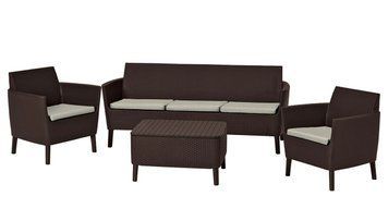 Комплект садовой мебели Keter Salemo 3 seater set, коричневый 1187794297 фото