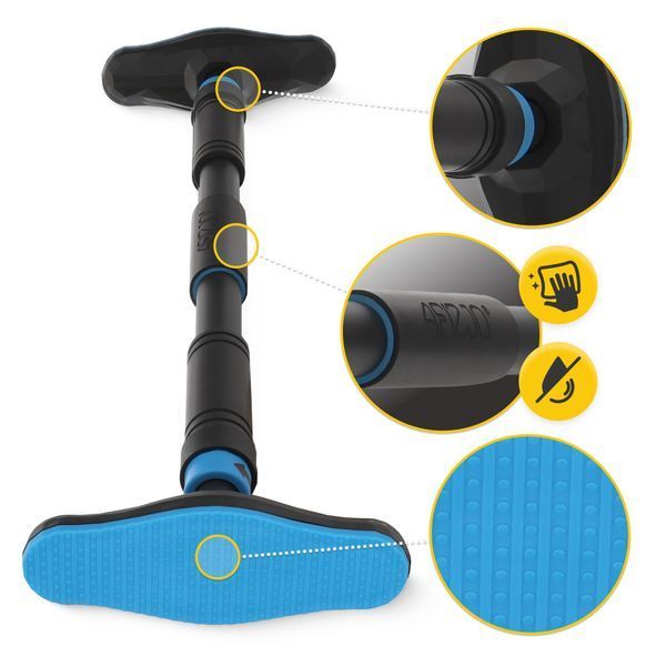 Турнік розсувний 4FIZJO ULTRA 66-100 см Black/Blue (P-5905973400329) 50004931 фото