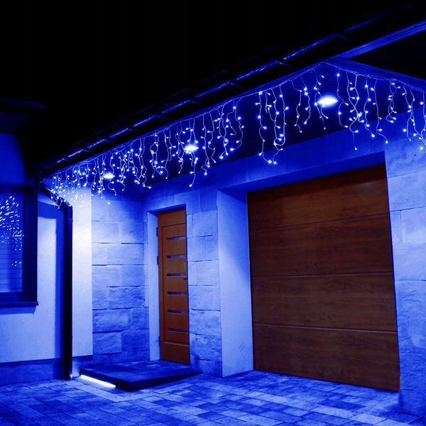 Гірлянда бахрома вулична (зовнішня) Springos 8 м 200 LED CL0202 Blue 50003134 фото