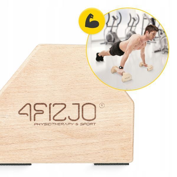 Упори для віджимань (паралетси) 4FIZJO 30 см дерев'яні (P-5905973407052) 50005603 фото