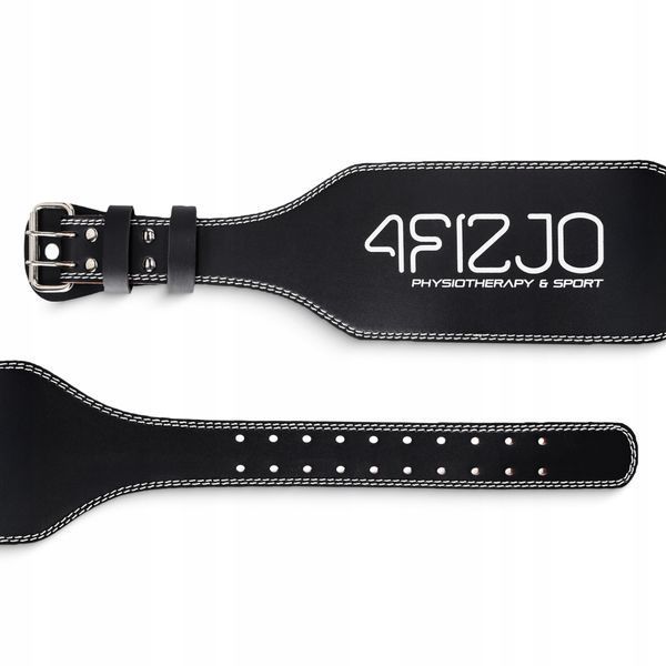 Пояс для важкої атлетики 4FIZJO шкіряний Size M Black (P-5905973404303) 50005452 фото