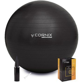 Мяч для фитнеса (фитбол) Cornix 65 cm Anti-Burst XR-0020 Черный 50003811 фото