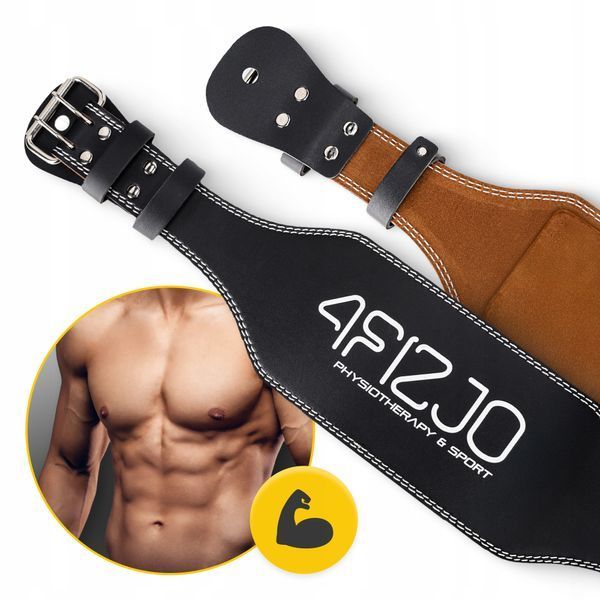 Пояс для важкої атлетики 4FIZJO шкіряний Size L Black (P-5905973404310) 50005453 фото