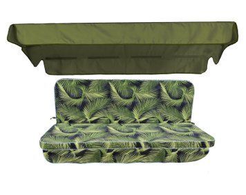 Комплект подушек для качелей eGarden KENTIA 170х110х6 хаки тент 120х200 5254 фото