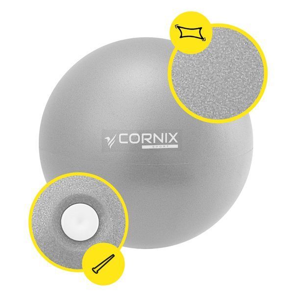 Пилатес, Йога, Реабилитационный мяч Cornix MiniGYMball 22см XR-0227 Серый 50004540 фото