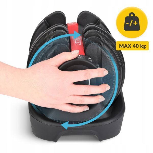 Гантеля з регульованою вагою 4FIZJO Premium 5-40 кг (P-5907739319210) 50004933 фото