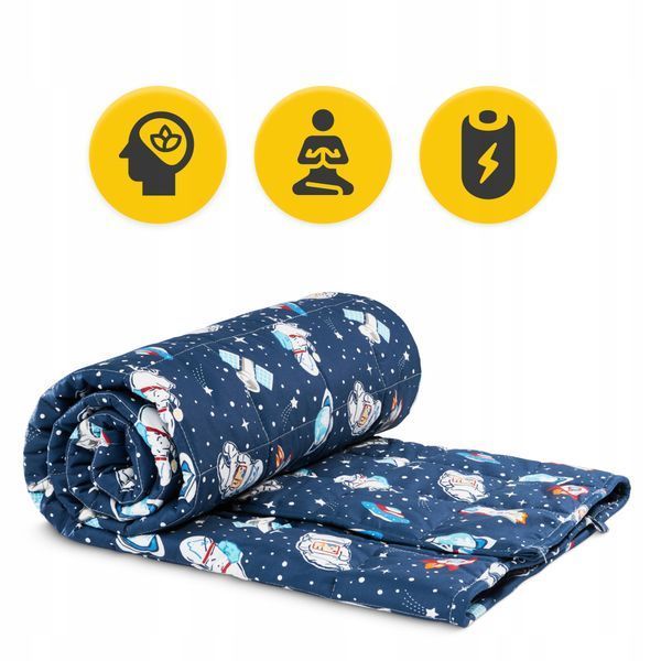 Одеяло тяжелое (утяжеленное) 4FIZJO 3 кг 100 x 150 см baby Blue (P-5905973403535) 50005404 фото