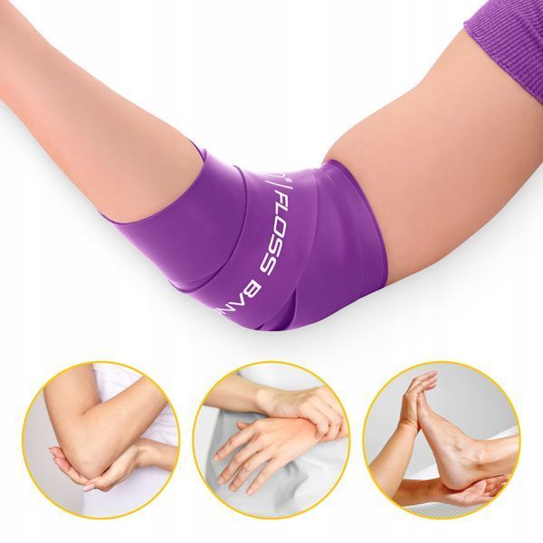 Стрічка компресійна для флосингу 4FIZJO Floss Band 207 x 5 x 0.1 см Violet (P-5905973405201) 50005355 фото