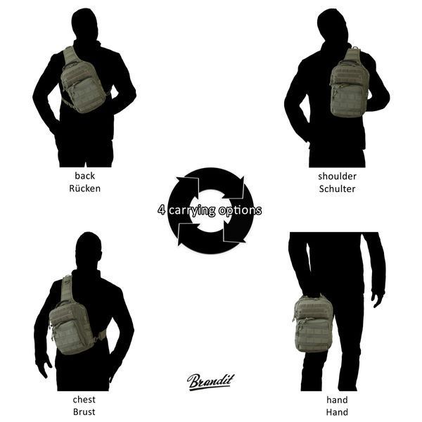 Рюкзак Brandit-Wea US Cooper sling medium тактичний рюкзак (8036-1-OS) оливковий 17093 фото