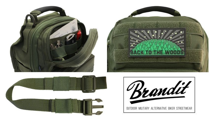 Рюкзак Brandit-Wea US Cooper sling medium тактичний рюкзак (8036-1-OS) оливковий 17093 фото