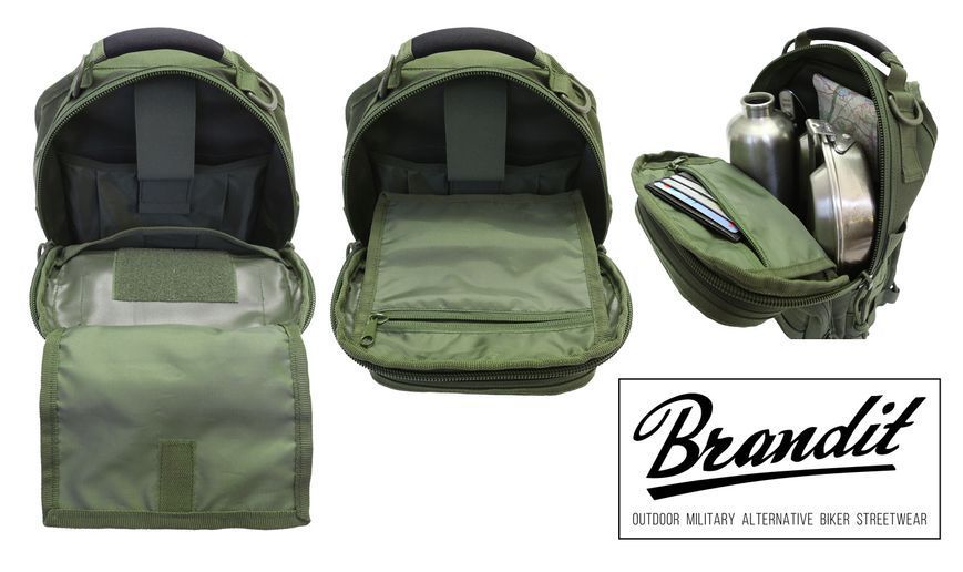 Рюкзак Brandit-Wea US Cooper sling medium тактичний рюкзак (8036-1-OS) оливковий 17093 фото