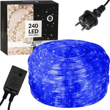 Гірлянда дюралайт вулична (зовнішня) Springos Rope Lights 10 м 240 LED CL1203 Blue 50003206 фото