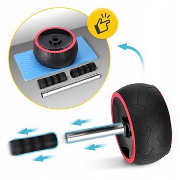 Ролик (гімнастичне колесо) для преса 4FIZJO Ab Wheel XL Black/Red (P-5907739312747) 50002944 фото