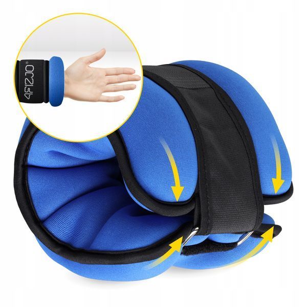 Обважнювачі-манжети для ніг та рук 4FIZJO 2 x 3 кг Black/Blue (P-5907739311115) 50002045 фото