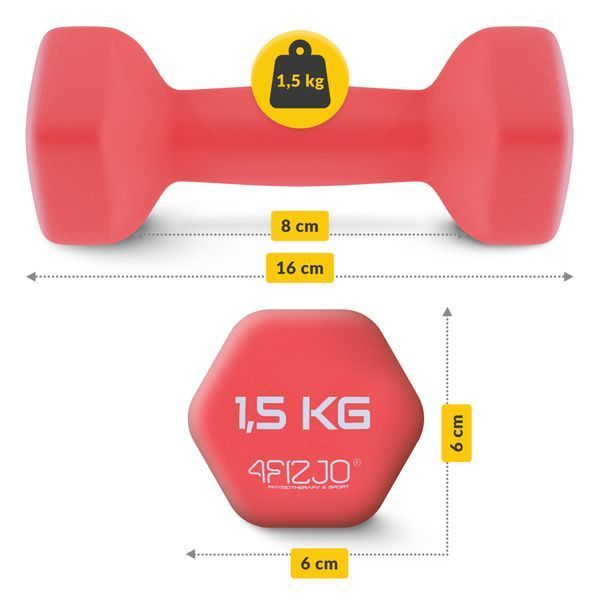 Гантелі вінілові 4FIZJO Classic 2 x 1.5 кг (P-5907739311962) 50002393 фото