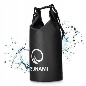 Гермомішок TSUNAMI Dry Pack 10 л водозахисний Black (P-5905973400039) 50004937 фото