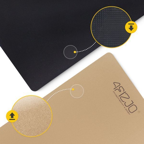 Килимок (мат) спортивний 4FIZJO Cork 183 x 61 x 0.4 см для йоги та фітнесу (P-5907739319562) 50004808 фото