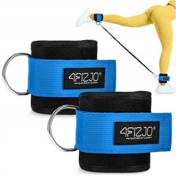 Манжети для тяги 4FIZJO Ankle Strap 2 шт Black/Blue (P-5907739314833) 50004426 фото
