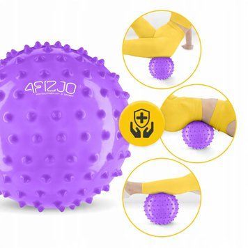 М'яч для пілатесу, йоги, реабілітації 4FIZJO 20 см (масажний) Violet (P-5905973406086) 50005510 фото