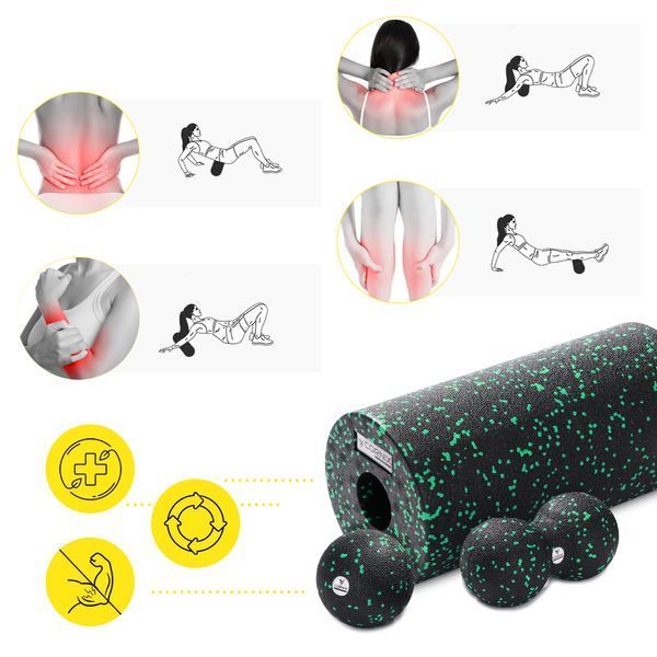 Масажний набір Cornix (Ball 8 см, Duoball 8 х 16 см та Foam Roller 30 х 15 см) XR-0079 50004046 фото