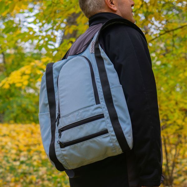 Рюкзак-антикрадій OOLOO Крапля 45х27х14 см, світло-блакитний 649/306 30004084 фото