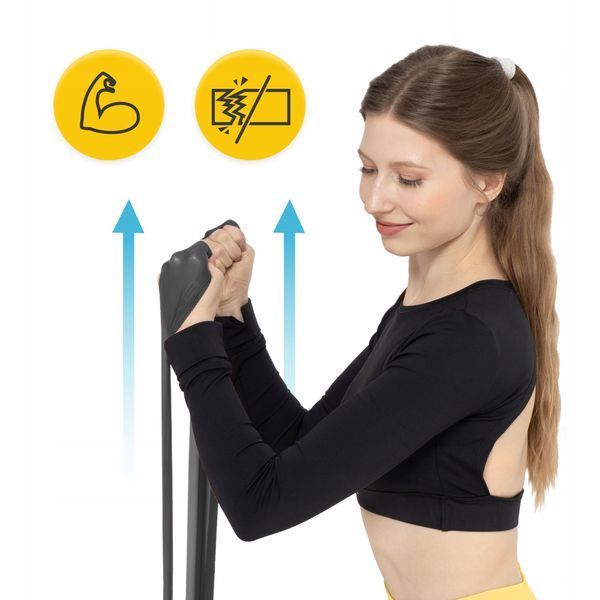 Стрічка-еспандер для спорту та реабілітації 4FIZJO Flat Band 200 х 15 cм 12-15 кг Black (P-5907222931677) 50001380 фото