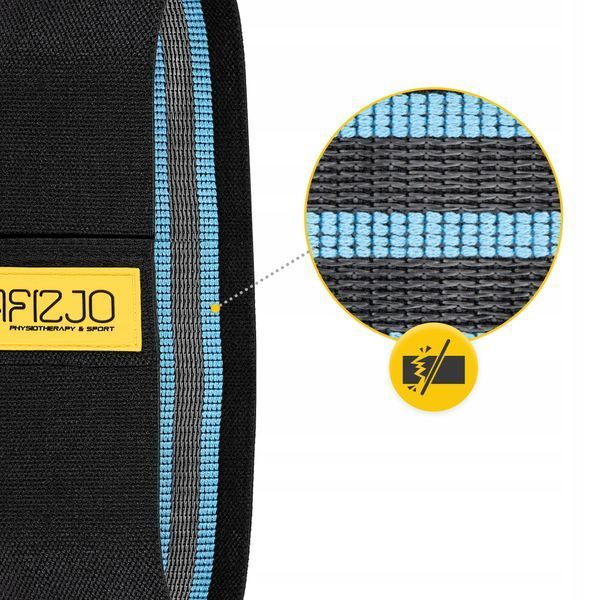 Резинка для фітнесу та спорту із тканини 4FIZJO Hip Band 15-20 кг Black/Blue (P-5907739310293) 50001900 фото