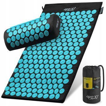Килимок акупунктурний з валиком 4FIZJO Classic Mat Аплікатор Кузнєцова Black/Blue (P-5905973402385) 50005364 фото