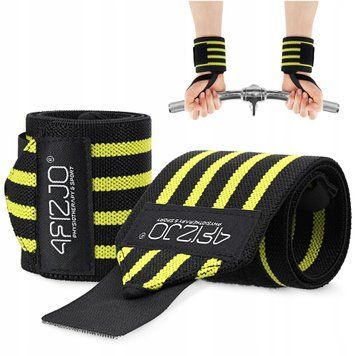 Бинти для зап'ясть (кистьові бинти) 4FIZJO Wrist Wraps Black/Yellow (P-5907739311061) 50002055 фото