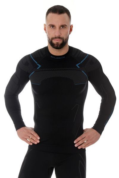 Футболка с длинным рукавом Brubeck THERMO (LS13040A) black/blue M 16172 фото