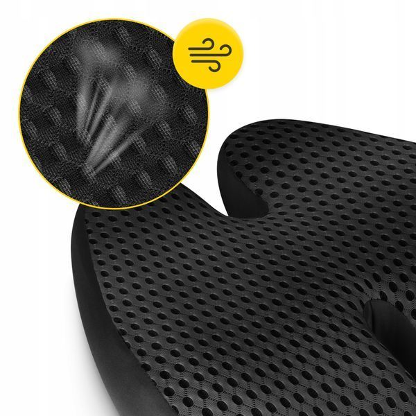 Ортопедична подушка 4FIZJO для спини 41 x 40 см Black (P-5907739318763) 50004943 фото