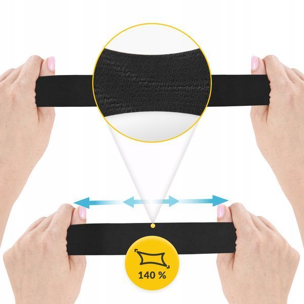 Стрічка кінезіологічна (кінезіо тейп) 4FIZJO 5 см x 31 м Black (P-5905973405522) 50005515 фото