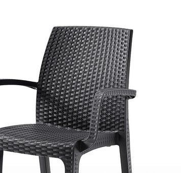 Стул садовый пластиковый BICA Verona armchair, графит 1862471394 фото