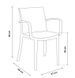 Стілець садовий пластиковий BICA Verona armchair, графіт 1862471394 фото 6