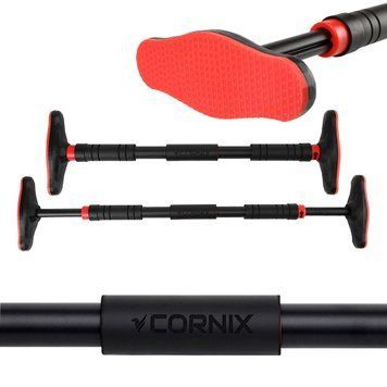 Турнік розсувний Cornix Pro 67-100 см XR-0283 Black/Red 50005058 фото