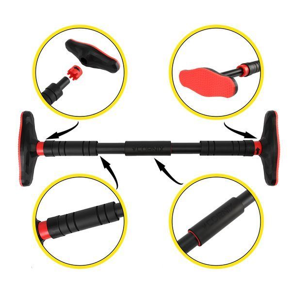 Турнік розсувний Cornix Pro 67-100 см XR-0283 Black/Red 50005058 фото