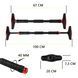 Турнік розсувний Cornix Pro 67-100 см XR-0283 Black/Red 50005058 фото 2