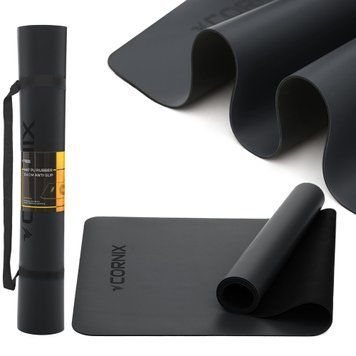 Cornix PU 183 x 68 x 0,4 см Коврик для йоги и фитнеса XR-0317 Черный 50005112 фото