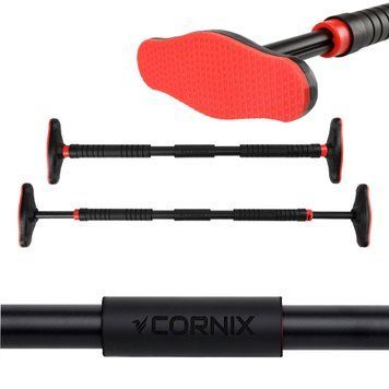 Турнік розсувний Cornix Pro 90-130 см XR-0284 Black/Red 50005059 фото