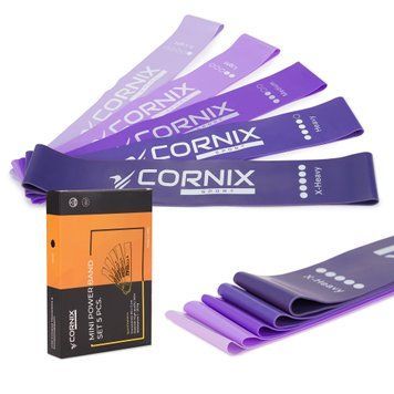 Резинки для фітнесу Cornix Mini Power Band набір 5 шт 1-20 кг XR-0253 50004718 фото