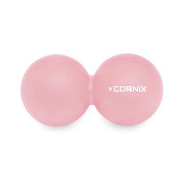 Масажний м'яч Cornix Lacrosse DuoBall 6.3 x 12.6 см XR-0116 Coral 50004467 фото