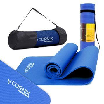 Cornix NBR 183 x 61 x 1 см Коврик для йоги и фитнеса XR-0009 Синий 50003800 фото