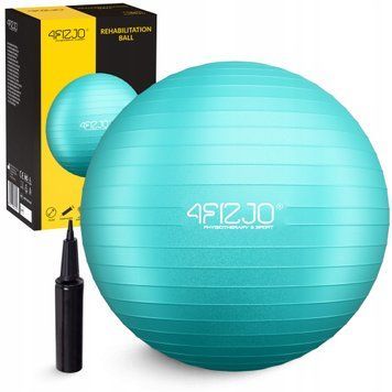 М'яч для фітнесу (фітбол) 4FIZJO 75 см Anti-Burst Mint (P-5905973404792) 50005342 фото