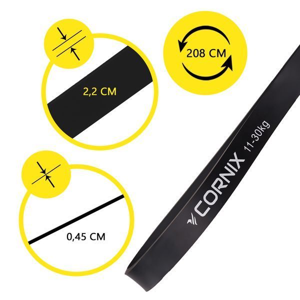 Еспандер-петля Cornix Power Band 22 мм 11-30 кг (резина для фітнесу та спорту) XR-0059 50003850 фото